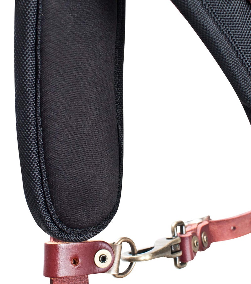 Custom Leathercraft Clc Custom Leathercraft 21522 Padded Yoke Leather Suspenders, Brown - Image 3